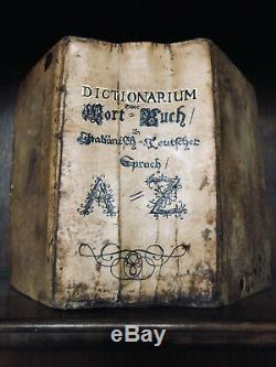 Italian German Translation Dictionary 1676 1st First Edition Book Antique Rare