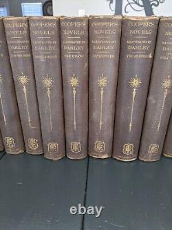 J. Fenimore Cooper 1800s Antique Novel Collection- 18 books-Last of the Mohicans
