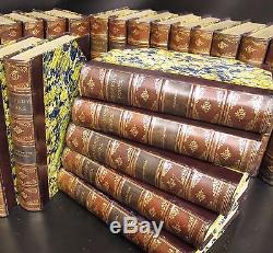 JAMES FENIMORE COOPER Leather 27 vol Set ANTIQUE BOOKS Last of the Mohicans RARE