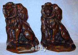 Jennings Brothers Lion & the Mouse Antique Book Ends C. Vieth JB1516 RARE