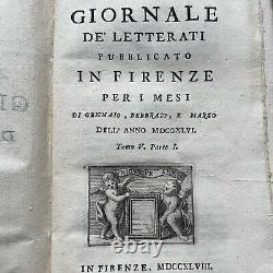 Journal Of Literature 1748 Antique Book Rare