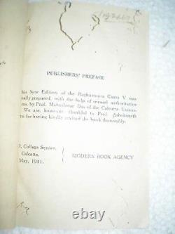 Kalidasas Raghuvamsham Canto V Rare Antique Book India 1941