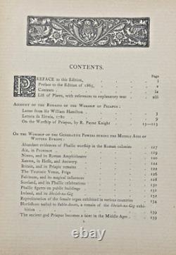 Knight Essays Worship Priapus Phallic Illustrated Adult Mystic Antique Rare 1865