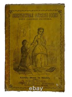 LITTLE MAN & MAID INDESTRUCTIBLE PLEASURE BOOKS ANTIQUE LINEN 1800S neocurio