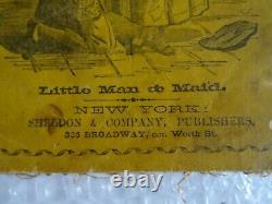 LITTLE MAN & MAID INDESTRUCTIBLE PLEASURE BOOKS ANTIQUE LINEN 1800S neocurio