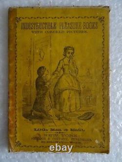 LITTLE MAN & MAID INDESTRUCTIBLE PLEASURE BOOKS ANTIQUE LINEN 1800S neocurio