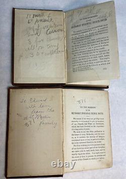 LOT of 7 Antique Methodist Discipline Books 1888 1922 Church Doctrines Rare