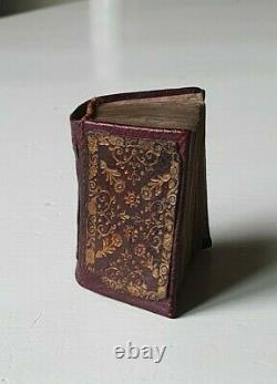 La Sainte Bible very rare Miniature Bible 1752 in red gilded leather binding