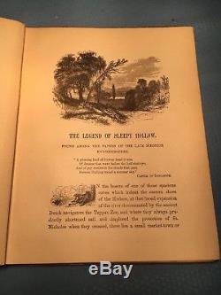 Legend Of Sleepy Hollow 1875 Antique Rare Book Superb Classic Collectable Irving