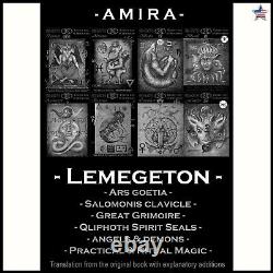 Lemegeton antique book occult ceremonial black magic rare dark grimoire kabbalah
