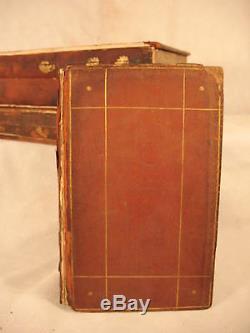 Lot RARE ANTIQUE OLD LEATHER BOOKS 1789 THE TATLER SPECTATOR GEORGE P WRAGGE