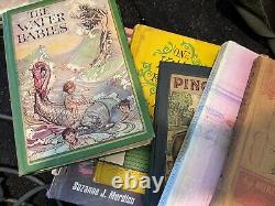 Lot bundle vintage & antiguarian book books collectibles rare illus. Ar antique