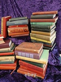 Lot of 50 Vintage Old Rare Antique Hardcover Books Random Staging Decor