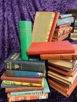 Lot of 50 Vintage Old Rare Antique Hardcover Books Random Staging Decor