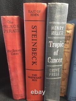 Lot of vintage books 6 tropic of cancer the wayward bus Antique books very rare