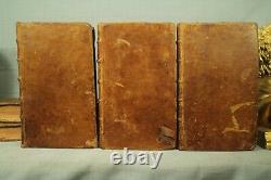 Lot rare antique old leather Bible books French Nouveau Testament 1700-1702
