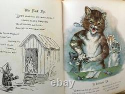 Louis Wain'Man who drew Cats' FUN AND FROLIC Antique Book RARE wt Bingham c1902