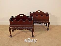 MASSIVE Rare Pair Baker Furniture Company Stately Homes Canterburys Book Stands