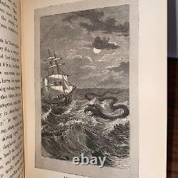 MONSTERS OF THE SEA 1890 Fine Binding EX RARE Antique ILLUS Plates LEGENDS Book