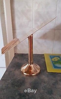 Magnificent Rare Solid 3.7kg Brass Book Stand/missal. Engraved. Many Uses