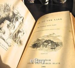 Magnificent Rare Tartan Ware Book Lady of The Lakes c1863 Edinburgh Tartanware