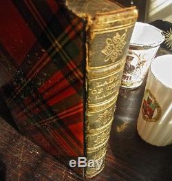Magnificent Rare Tartan Ware Book Lady of The Lakes c1863 Edinburgh Tartanware