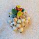 Miriam Haskell Vintage Multi Coloured Glass Beads Dress Clip- Book Piece &rare