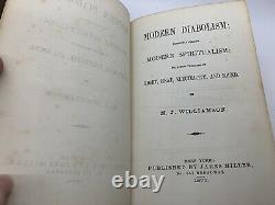 Modern Diabolism Spiritualism M J Williamson 1873 Antique Occult HC Book RARE