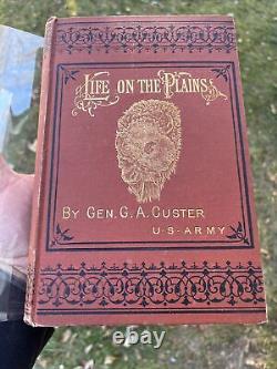 My life on the plains custer US army Hardcover Antique History 1876 Book Rare