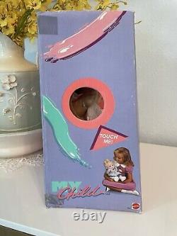 NEW IN SEALED BOX RARE My Child HISPANIC Girl Doll in Pink Pinny Set & Book