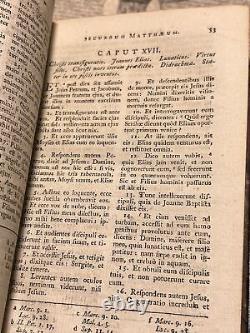 NOVUM TESTAMENTUM Antique Book 1796 VULGATE EDITIONIS RARE COPPER ENGRAVING