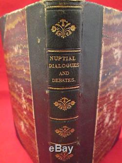 NUPTIAL DIALOGUES 1723 Leather FINE BINDING Marriage POEMS Rare ANTIQUE Book