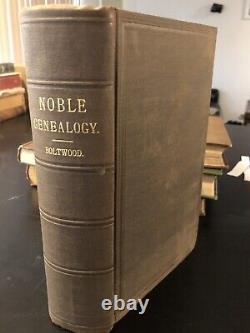 Nobel Genealogy Boltwood 1878 Rare book album Vintage Antique Untrimmed unique 1