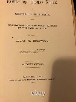 Nobel Genealogy Boltwood 1878 Rare book album Vintage Antique Untrimmed unique 1