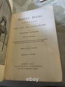 OLD RARE 1876 Antique Modern Magic Art of Conjuring Trick Witch Book Hoffmann