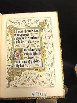 OWEN JONES Gray's Elegy Illuminated Manuscript Printed Antique Book RELIEVO Rare
