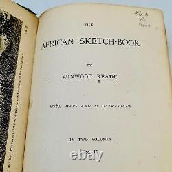 Old 1873 1st Ed The African Sketch-Book Winwood Reade Rare Antique Book Read