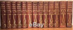 Old Leather Leatherbound Books Antique Antiquarian Library Rustic Decor Rare Set