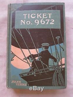 Old Rare Antique Book Ticket No. 9672 by Jules Verne Dated 1886 1st Ed. GC