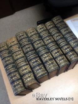 Old Waverley Novels by Sir Walter Scott 1880 SET OF 7 BOOKS Rare Vintage Antique