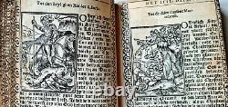 Old & rare Book of Hours'Hortulus animae', 1594 with illustrated calendar