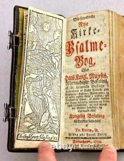 Old & rare Danish Psalm book in fine gilt binding and silver locks 1750