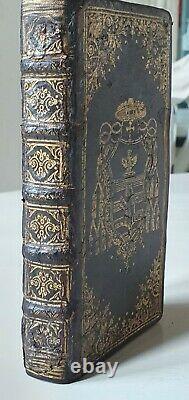 Old & rare Italian book in fine binding with Bishop's coat of arms -1699