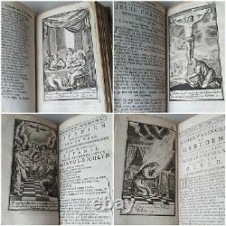 Old & rare prayerbook with beautiful silver locks and full page engravings 1780