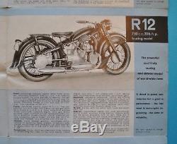 Original Rare Antique 1936 BMW Motorcycle Brochure Book R2 R3 R4 R5 R12 R17