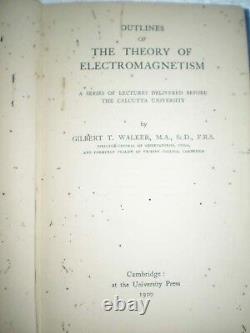 Outlines Of The Theory Of Electromagnetism Rare Antique Book India 1910