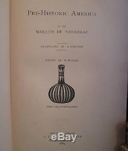PREHISTORIC AMERICA 1884 Rare FINE BINDING Ancient History ARCHEOLOGY Antique
