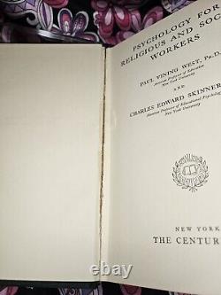 PSYCHOLOGY FOR RELIGIOUS & SOCIAL WORKERS Medical Antique RARE VTG HC Book 1930