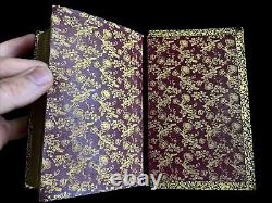 Parish Book 1890s Antique Book Rare Gilt Edges Floral Velvet Endpapers