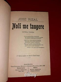 Philippines Antique rare Book Jose Rizals Noli me Tangere 2nd ed 1903